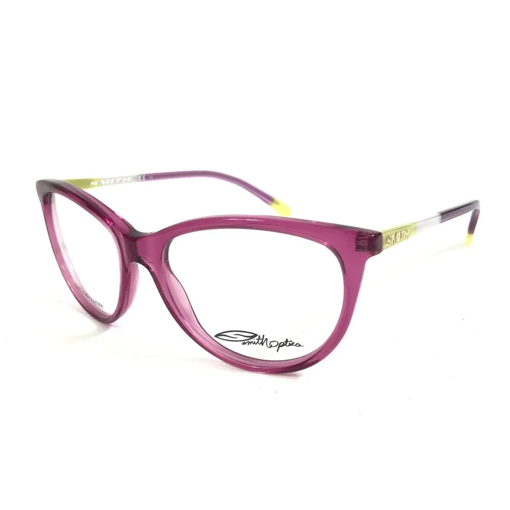 Smith Eyeglasses Frames ETTA Rose 4RA Clear Pink Green Purple Cat Eye 52-16-135 - Picture 5 of 12
